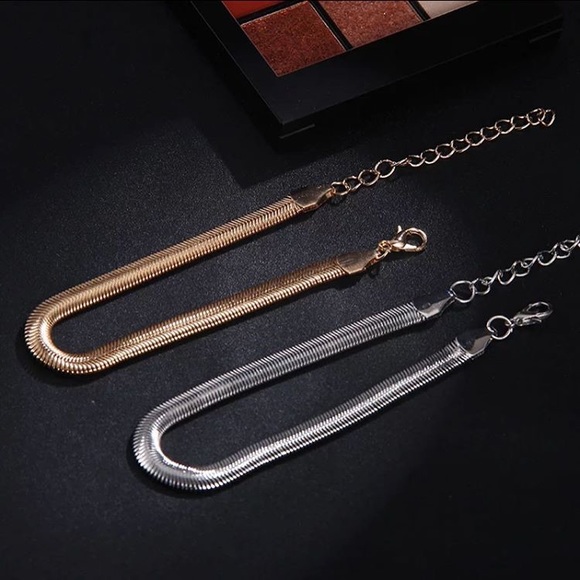 ⚜️[𝟯/$𝟭𝟴]⚜️NEW Flat Snake Chunky Anklet - Picture 13 of 16